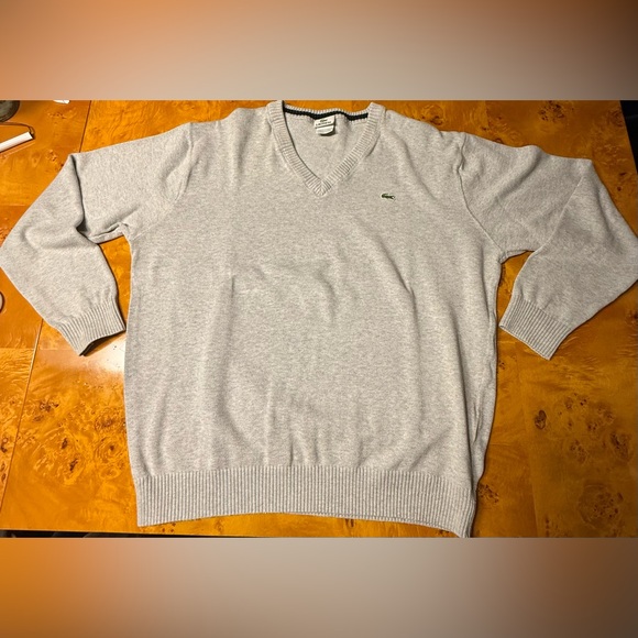 Lacoste Men's Light Gray Crewneck Sweater - Picture 2 of 3